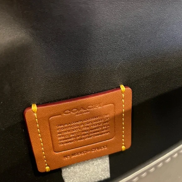 Coach Essential Clutch Black Crossbody Chain Customized with Rexy Rainbow Stars
